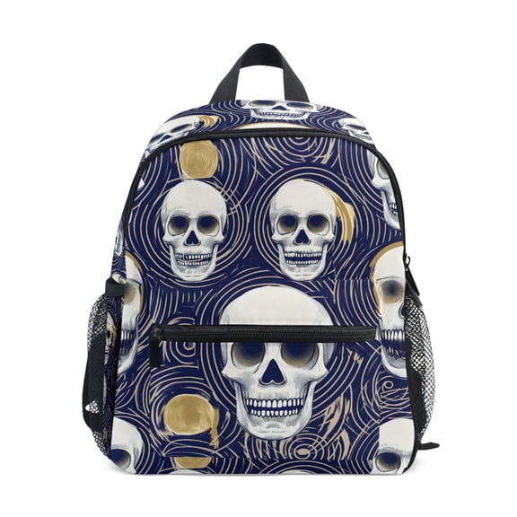 ALAZA Skull Swirl Line School Backpack Small Bookbag Mini Bags