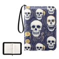 thumbnail image 1 of ALAZA Skull Swirl Line Trading Card Binder 4 Pocket Cards Collection Album 400 Folder Holder, 1 of 6