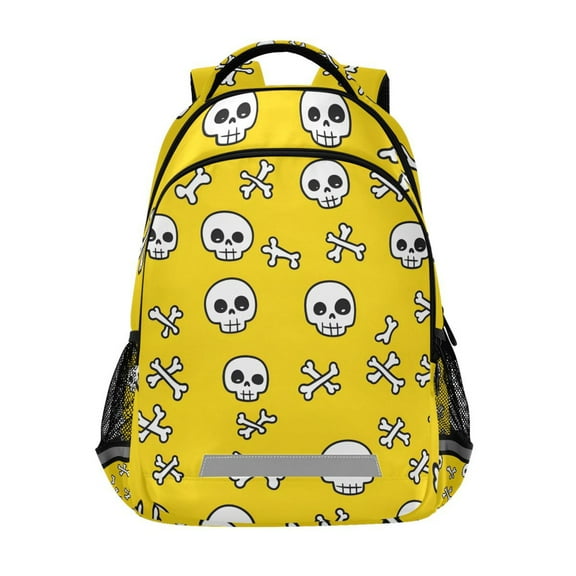 ALAZA Skull and Bones Backpack Elementary School Bag Bookbag Travel Rucksack