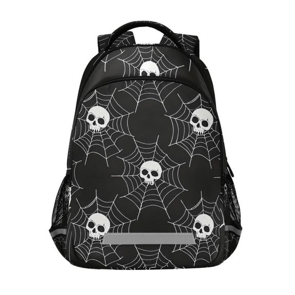 ALAZA Skull in Web Backpack Elementary School Bag Bookbag Travel Rucksack
