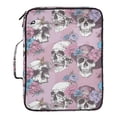 ALAZA Skull with Floral Pattern Expanding Accordion File Folder 3 Ring ...