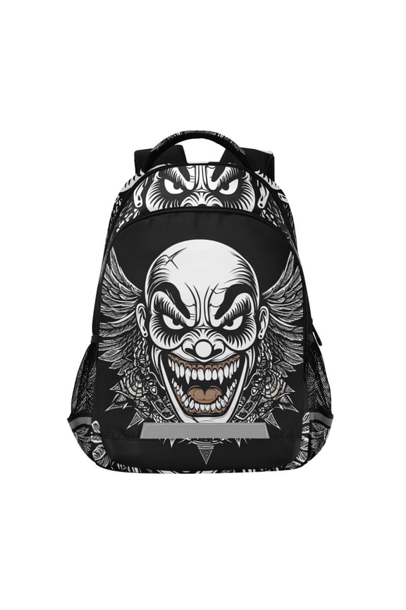 Skull with Wings Backpack Elementary School Bag Bookbag Travel Rucksack