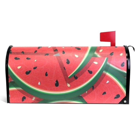 ALAZA Slices of Red Watermelon Magnetic Magnetic Mailbox Cover Standard Size for Garden Yard Outdoor Decorations-18 x 20.8"