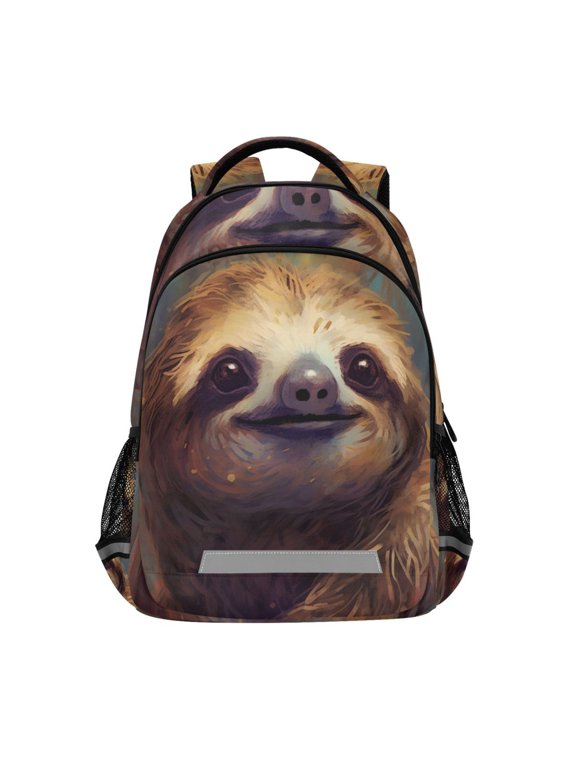 Sloth Cute Backpack Elementary School Bag Bookbag Travel Rucksack