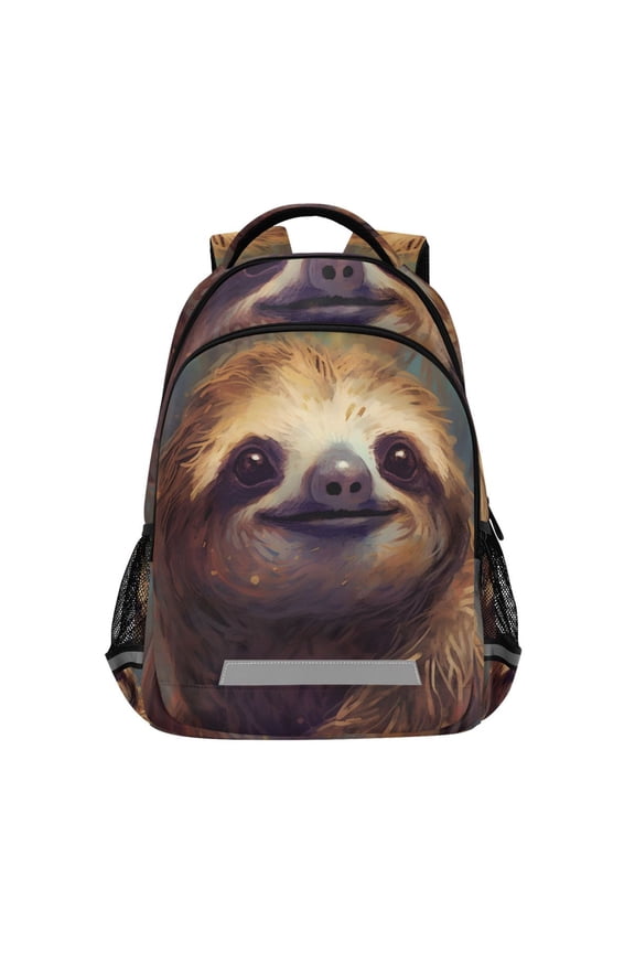 Sloth Cute Backpack Elementary School Bag Bookbag Travel Rucksack
