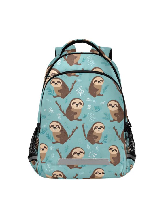 Sloth Cute Backpack Elementary School Bag Bookbag Travel Rucksack