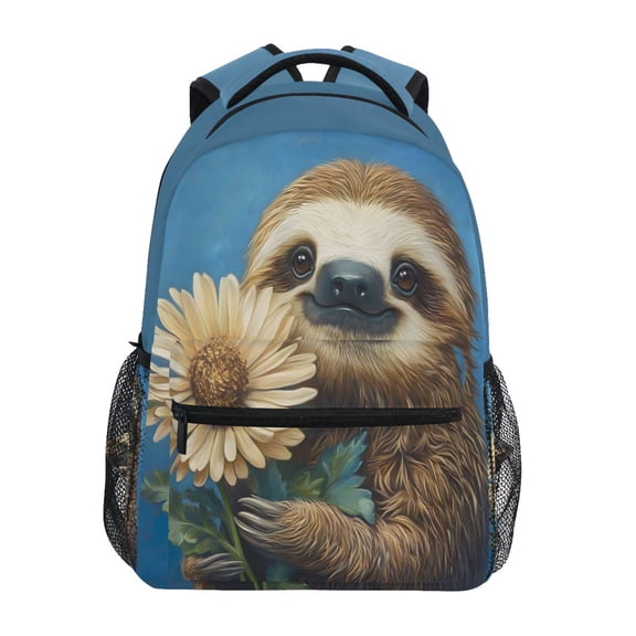 ALAZA Sloth Sunflower Pattern School Backpack Elementary Stylish Bookbag Laptop Bags Travel Daypack
