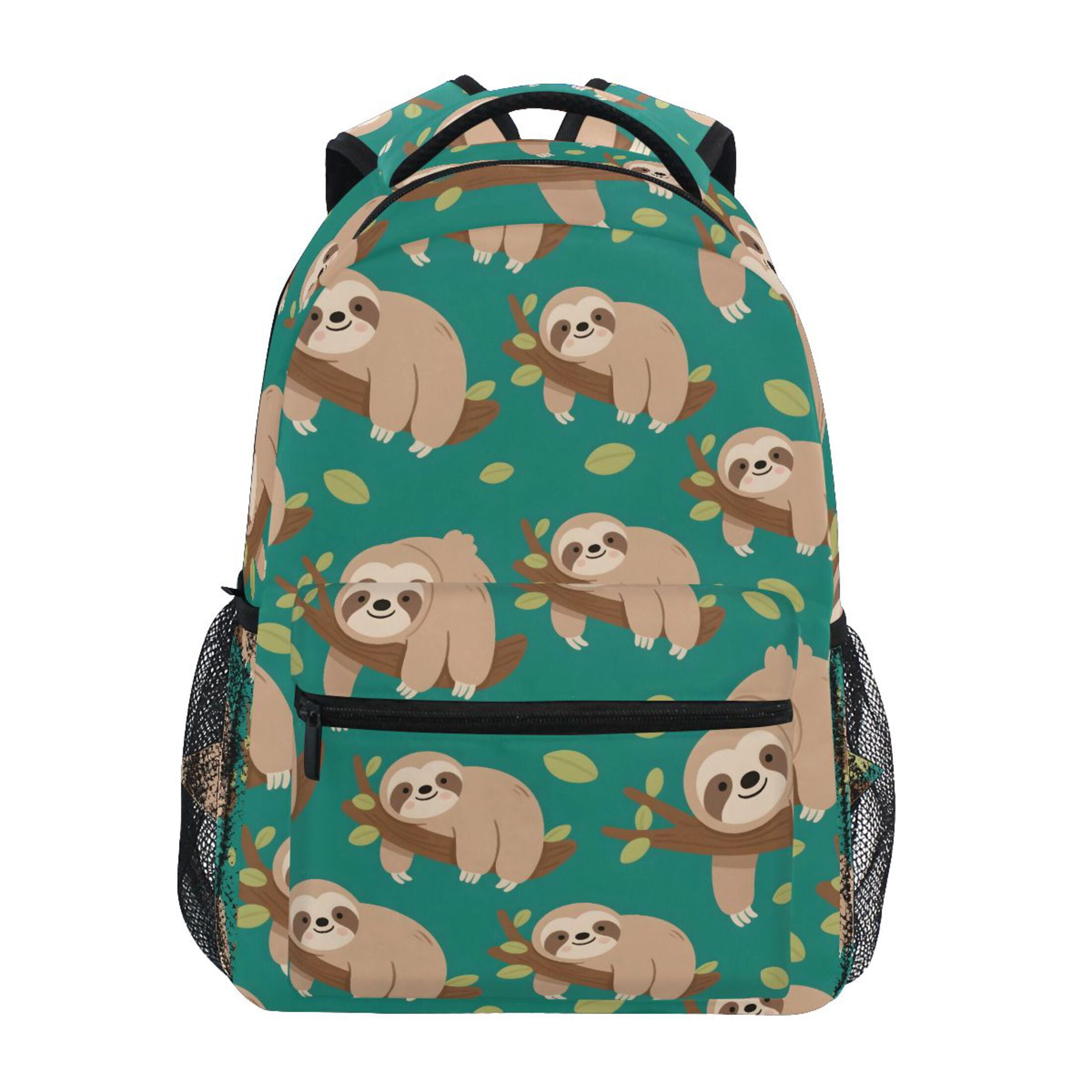 ALAZA Sloth on Tree Branch Pattern School Backpack Elementary Bookbag ...