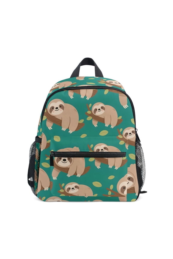 Sloth on Tree Branch School Backpack Small Bookbag Mini Bags