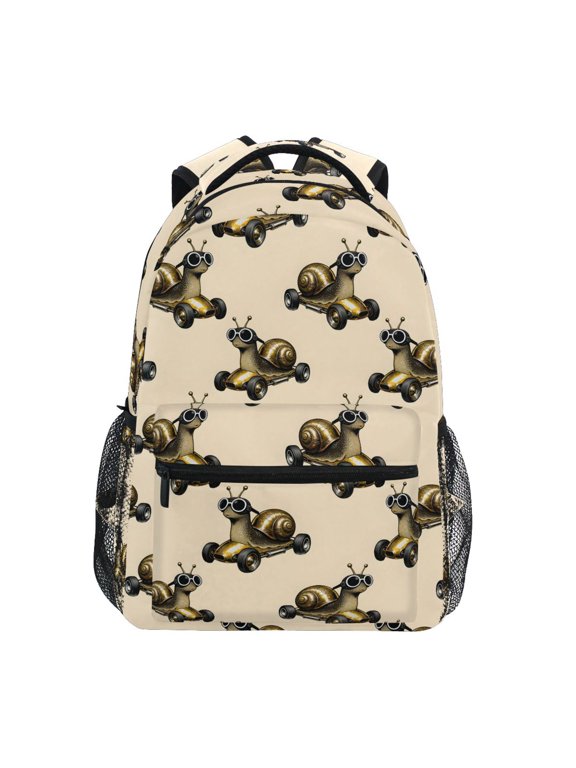 Snails Racer Pattern Kids School Backpack Elementary Student Bookbag for Girls Boys Laptop Bags Travel Daypack