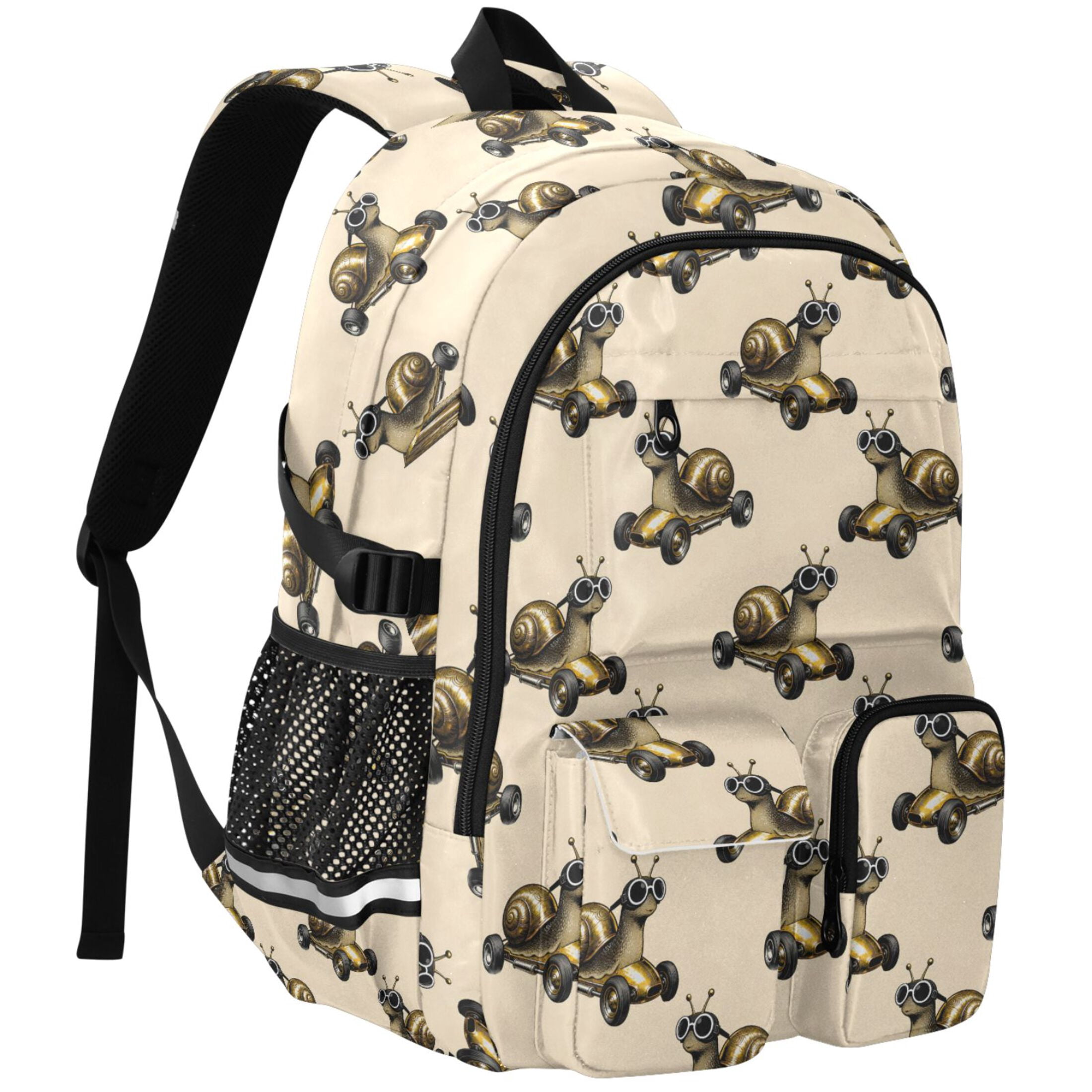 ALAZA Snails Racer Print Student Backpack School Bookbag Large Laptop ...