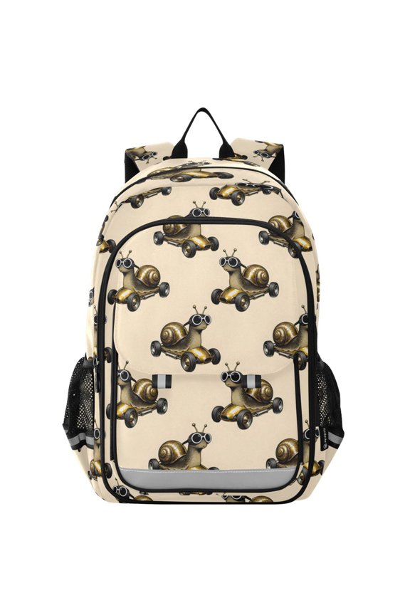Snails Racer School Laptop Backpack Travel Bag Casual Student Bookbag Rucksack
