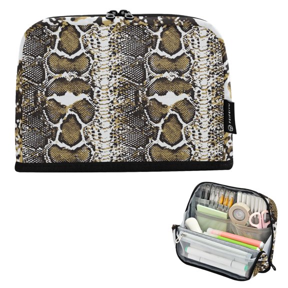 ALAZA Snake Pattern Pencil Case Pen Pouch Bag Large Capacity Organizer