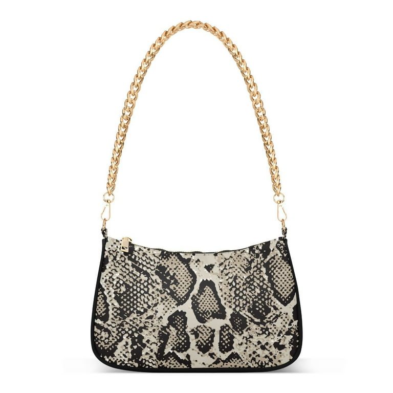 ALAZA Snake Skin Print Animal Shoulder Bag Purse for Women