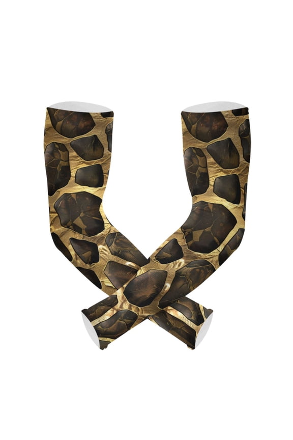 Snakes Print UV Sun Protection Arm Sleeves UPF 50+ Compression Cooling Sleeve 1 Pair