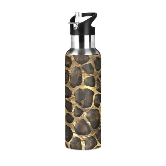 ALAZA Snakes Print Water Bottle Insulated Flask Stainless Steel Straw Lid 20 oz