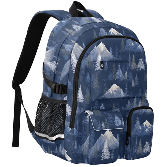 ALAZA Snow Mountains Print Student Backpack School Bookbag Large Laptop Daypack Travel Bag