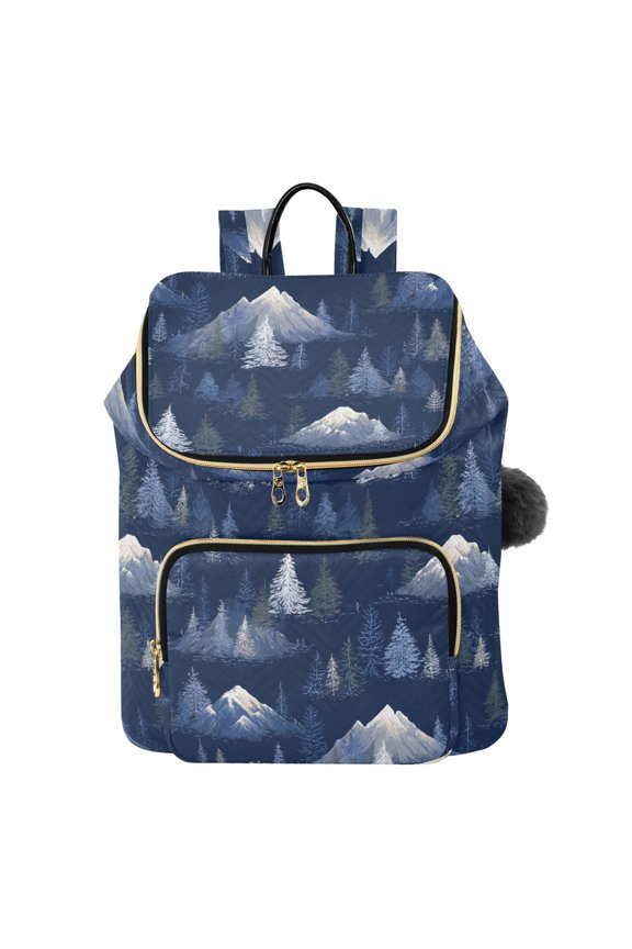 Snow Mountains Travel Backpack Laptop Bag Large Capacity Daypack