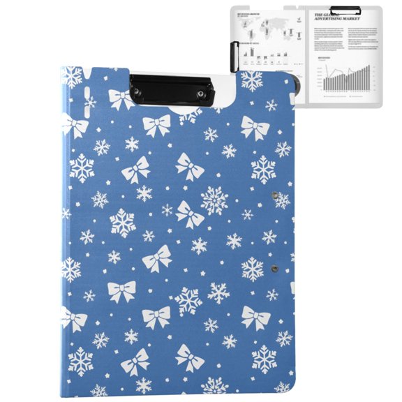ALAZA Snowflake Bows A4 Foldable Clipboard 360 Degree Folder Binder
