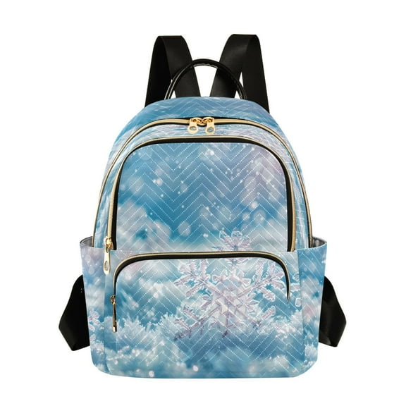 ALAZA Snowflakes Christmas Womens Travel Laptop Backpack Large Daypack Ladies Shoulder Bags S