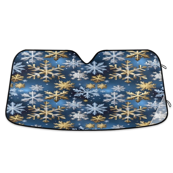 ALAZA Snowflakes Windshield Sun Shade Car Foldable Visor Block UV Rays Protector 55"x27.6"