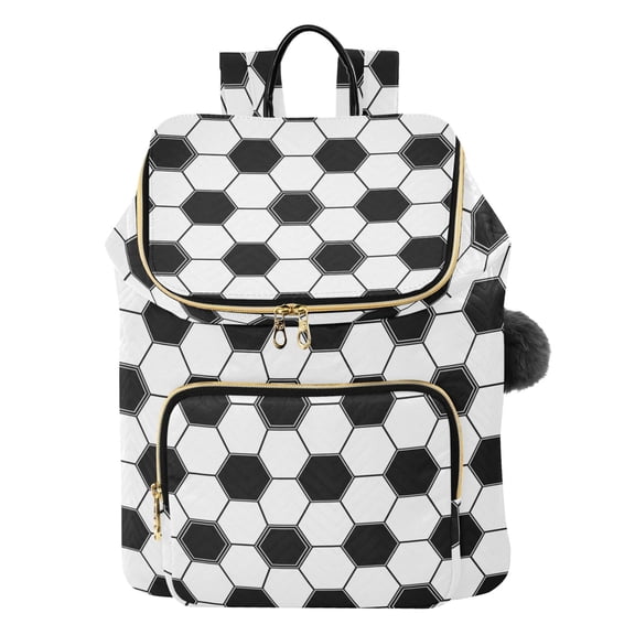 ALAZA Soccer Ball Geometric Travel Backpack Laptop Bag Large Capacity Daypack