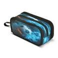 thumbnail image 1 of ALAZA Soccer Ball with Fire Kids Pencil Case Bag 3 Compartment Pen Pouch Large Storage Holder Box Organizer, 1 of 8