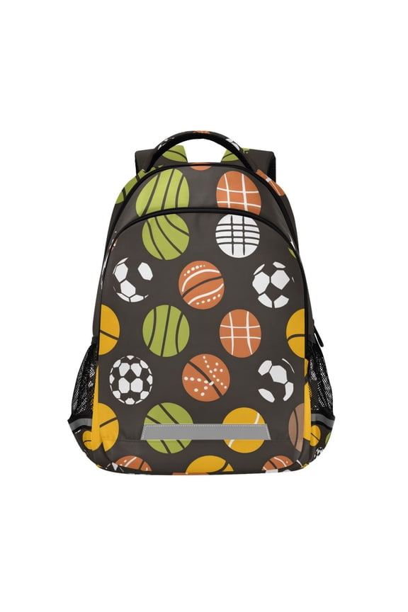 Soccer Balls Football-z1 Backpack Elementary School Bag Bookbag Travel Rucksack