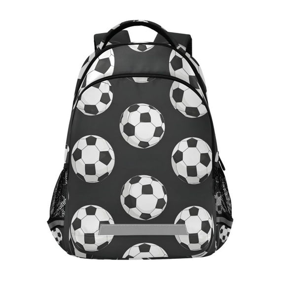 ALAZA Soccer Balls Football-z2 Backpack Elementary School Bag Bookbag Travel Rucksack