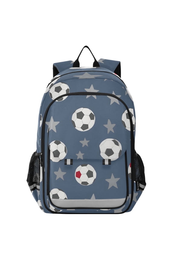Soccer Balls Stars Laptop Backpack Purse Travel Bag Casual School Bookbag Rucksack for Women Men
