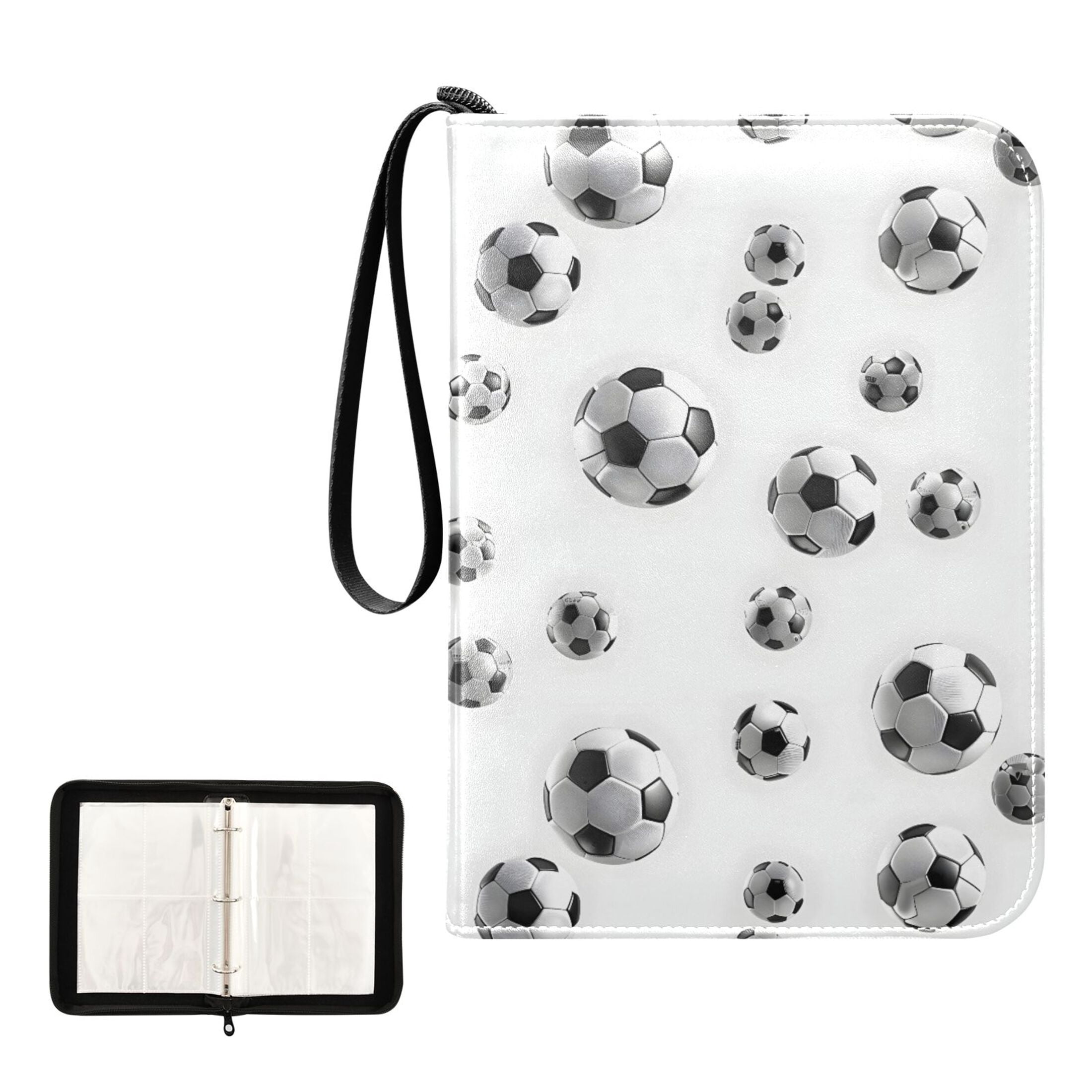 ALAZA Soccer Football Trading Card Binder 4 Pocket Cards Collection Album 400 Folder Holder