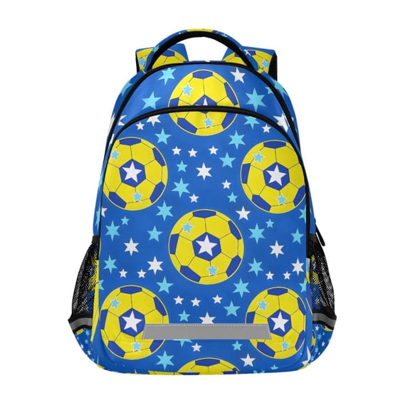 ALAZA Soccer Star Footballs Backpack Elementary School Bag Bookbag Travel Rucksack