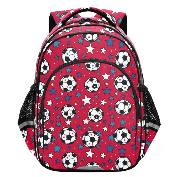 ALAZA Soccer Stars School Backpack Elementary Bag Student Bookbag Travel Rucksack