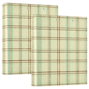 ALAZA Soft Pastel Checkered Hardcover 3 Ring Binder 1.5" Round Rings Interior Pockets Binders Organizer 2 Pack