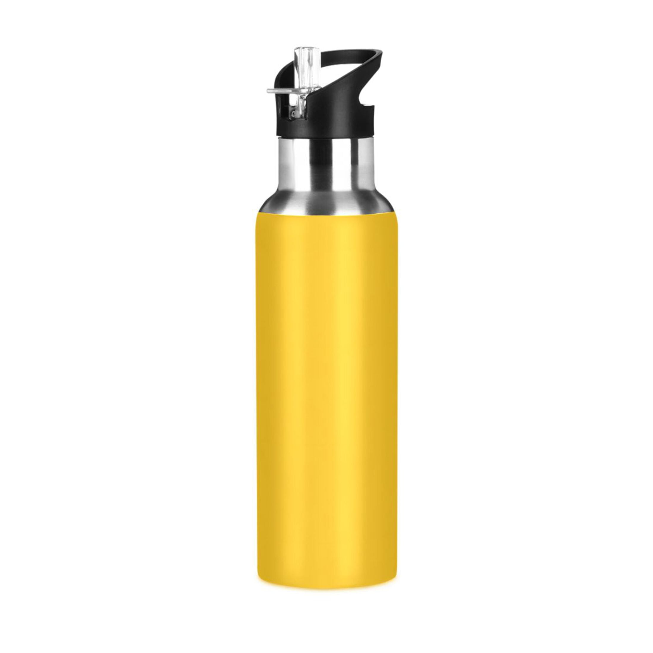 ALAZA Solid Yellow Water Bottle Insulated Flask Stainless Steel Straw alaza-solid-yellow-water-bottle-insulated-flask-stainless-steel-straw