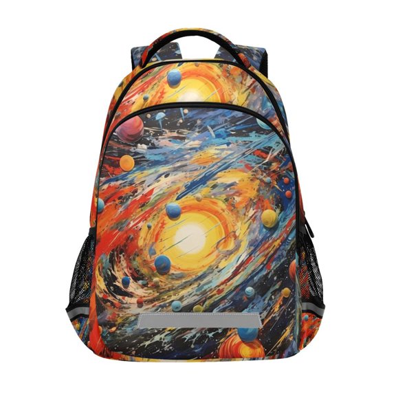 ALAZA Space Universe Colorful Backpack Elementary School Bag Bookbag Travel Rucksack