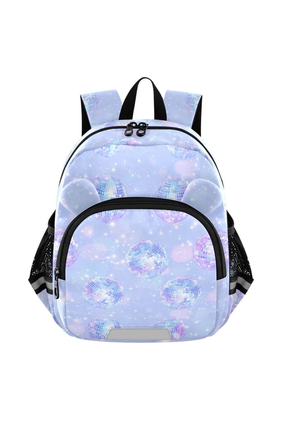 Sparkling Disco Balls Mini Backpack School Bookbag Age 3-7 Small