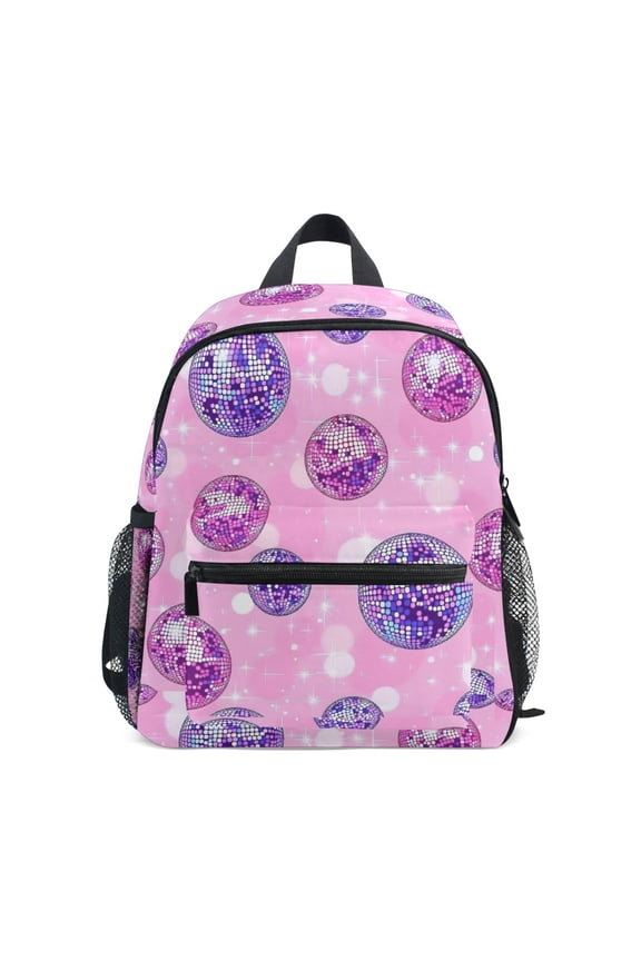 Sparkling Disco Balls School Backpack Small Bookbag Mini Bags