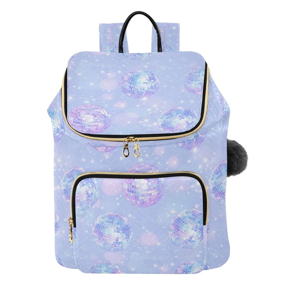 ALAZA Sparkling Disco Balls Travel Backpack Laptop Bag Large Capacity Daypack
