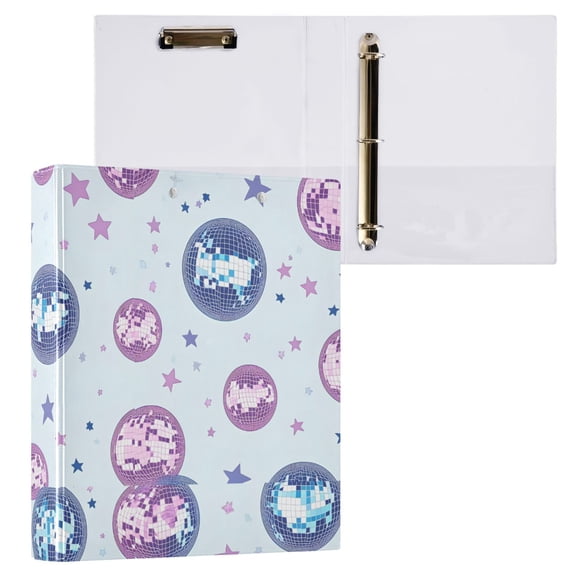 ALAZA Sparkling Disco Balls-a3 Hardcover 3 Ring Binder 1.5" Round Rings Interior Pockets Binders Organizer 1 Pack