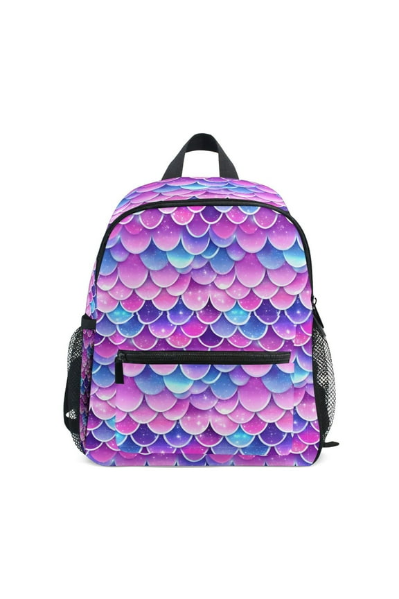 Sparkling Mermaid Scales School Backpack Small Bookbag Mini Bags