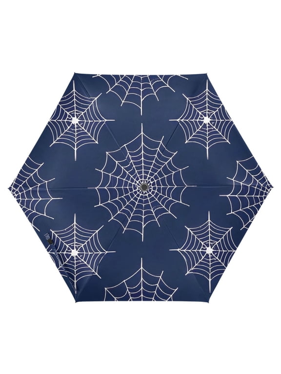 Spider Web UPF 50+ Compact Folding Umbrella for Rain Travel Umbrella Packable