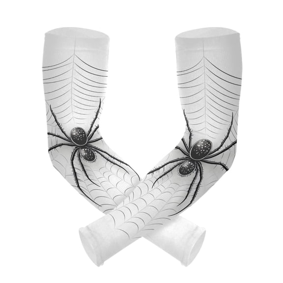 ALAZA Spider on Web UV Sun Protection Arm Sleeves UPF 50+ Compression Cooling Sleeve 1 Pair
