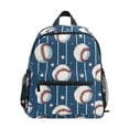 thumbnail image 1 of ALAZA Sport Baseball Star Stipes School Backpack Small Bookbag Mini Bags, 1 of 6