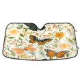 thumbnail image 1 of ALAZA Spring Butterflies Floral-a10 Windshield Sun Shade Car Foldable Sun Visor Block UV Rays Protector 57"x31.5", 1 of 8