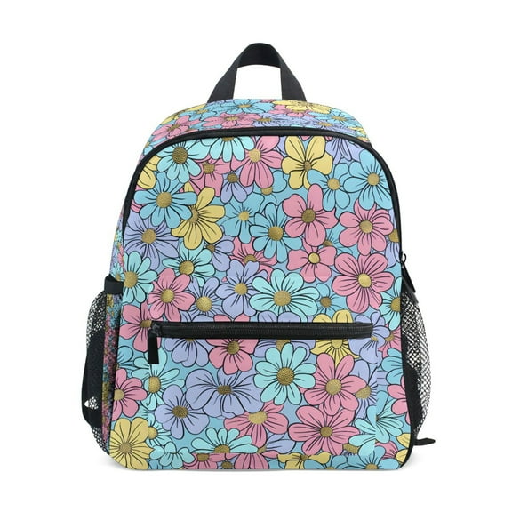 ALAZA Spring Colorful Flowers School Backpack Small Bookbag Mini Bags