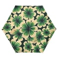 thumbnail image 1 of ALAZA St Patrick Art Clover UPF 50+ Compact Folding Umbrella for Rain Travel Umbrella Packable, 1 of 8