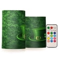 thumbnail image 1 of ALAZA St Patrick Leaves 2 PCs LED Flickering Flameless Candles with Remote Timer Battery Operated Candle, 1 of 1