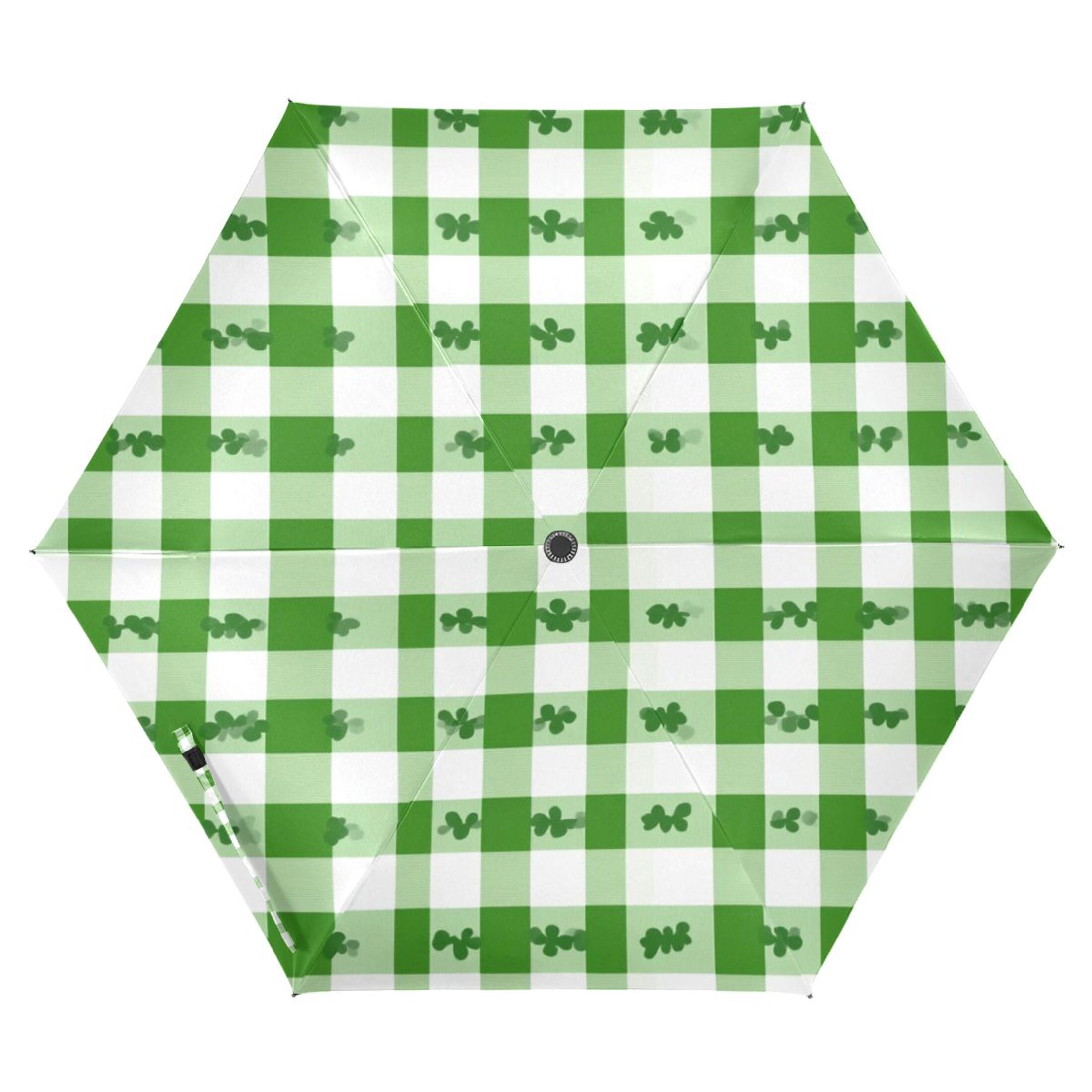 ALAZA St Patricks Leaf UPF 50+ Compact Folding Umbrella for Rain Travel Umbrella Packable