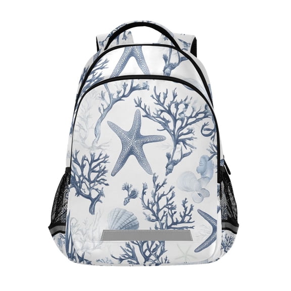 ALAZA Starfish Coral Backpack Elementary School Bag Bookbag Travel Rucksack
